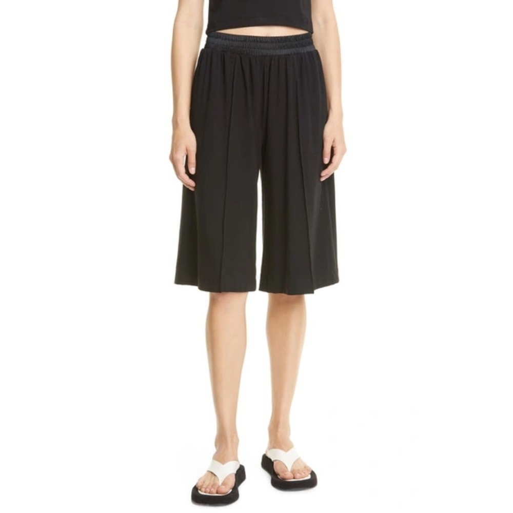 ATM Bermuda shorts Pima cotton pull on culotte wide leg size medium